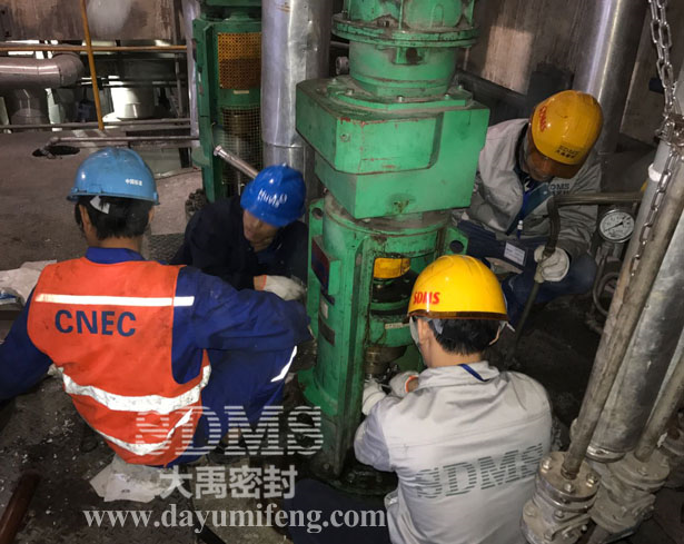 大直徑釜用機械密封安裝現場